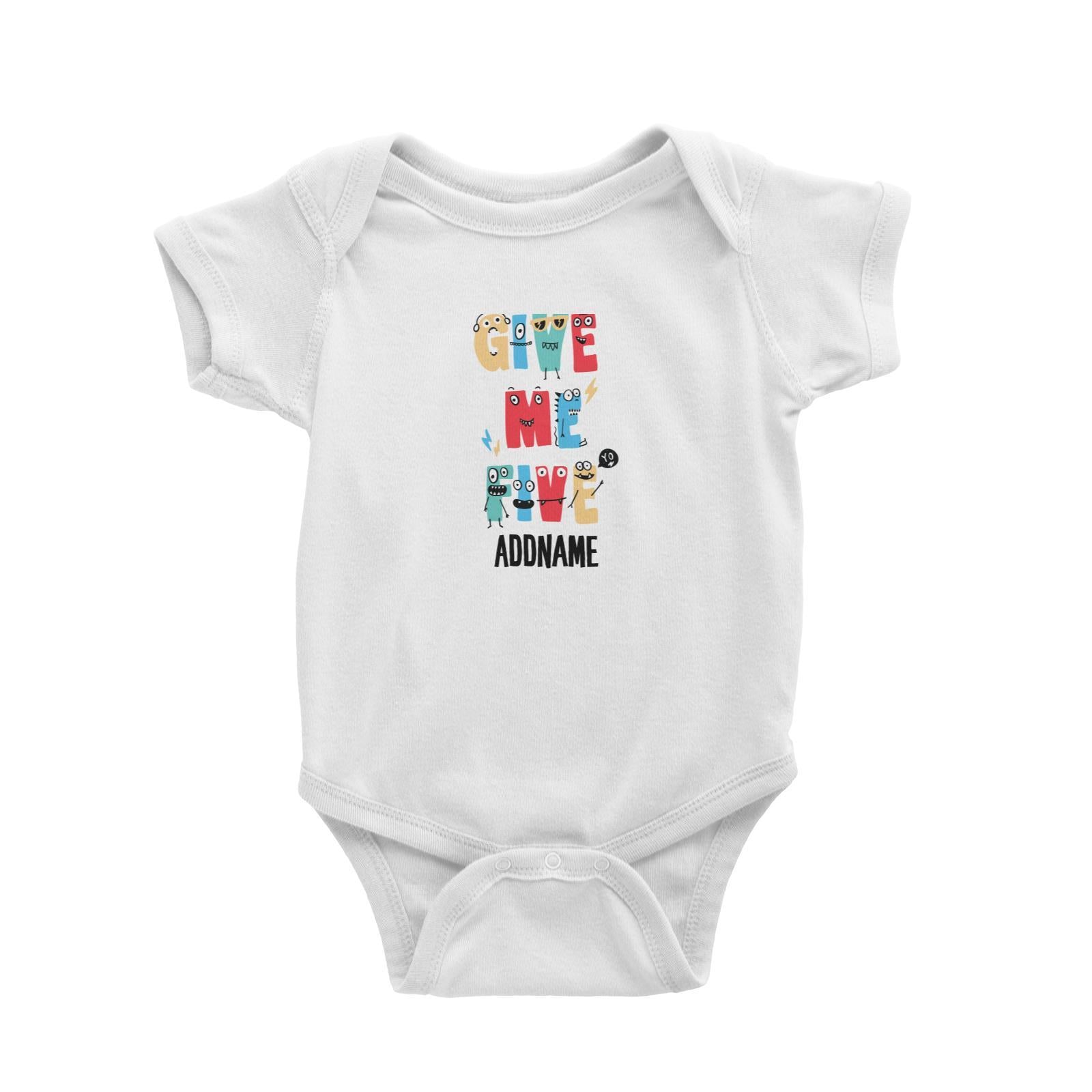 Cool Vibrant Series Give Me Five Addname Baby Romper