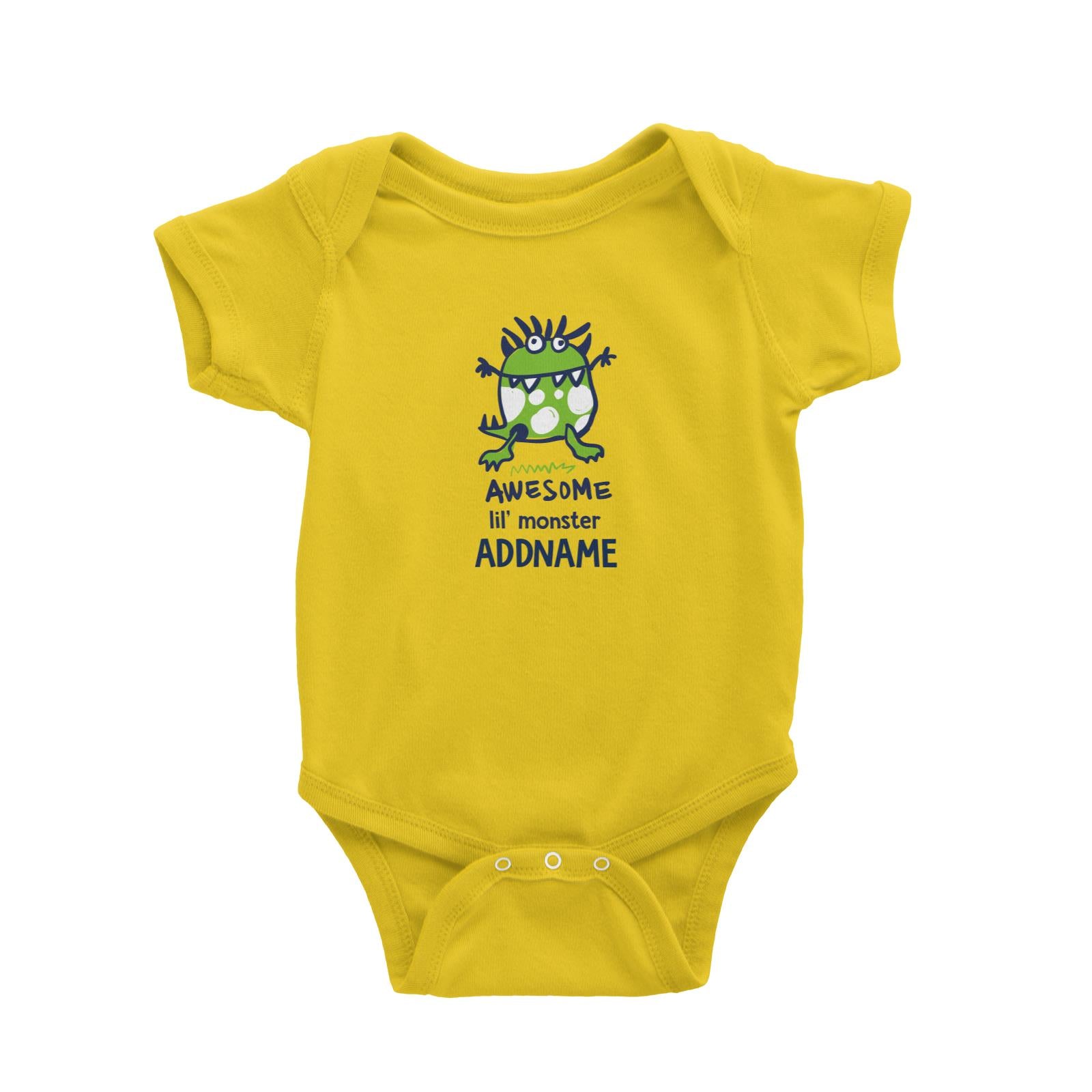 Cool Vibrant Series Awesome Lil' Monster Addname Baby Romper