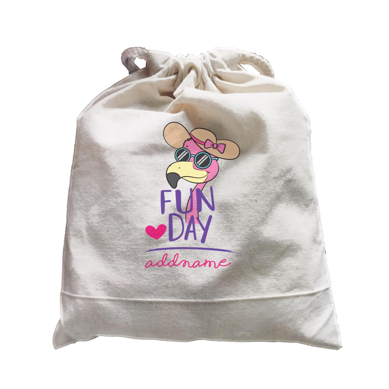 Cool Cute Animals Flamingo Fun Day Addname Satchel