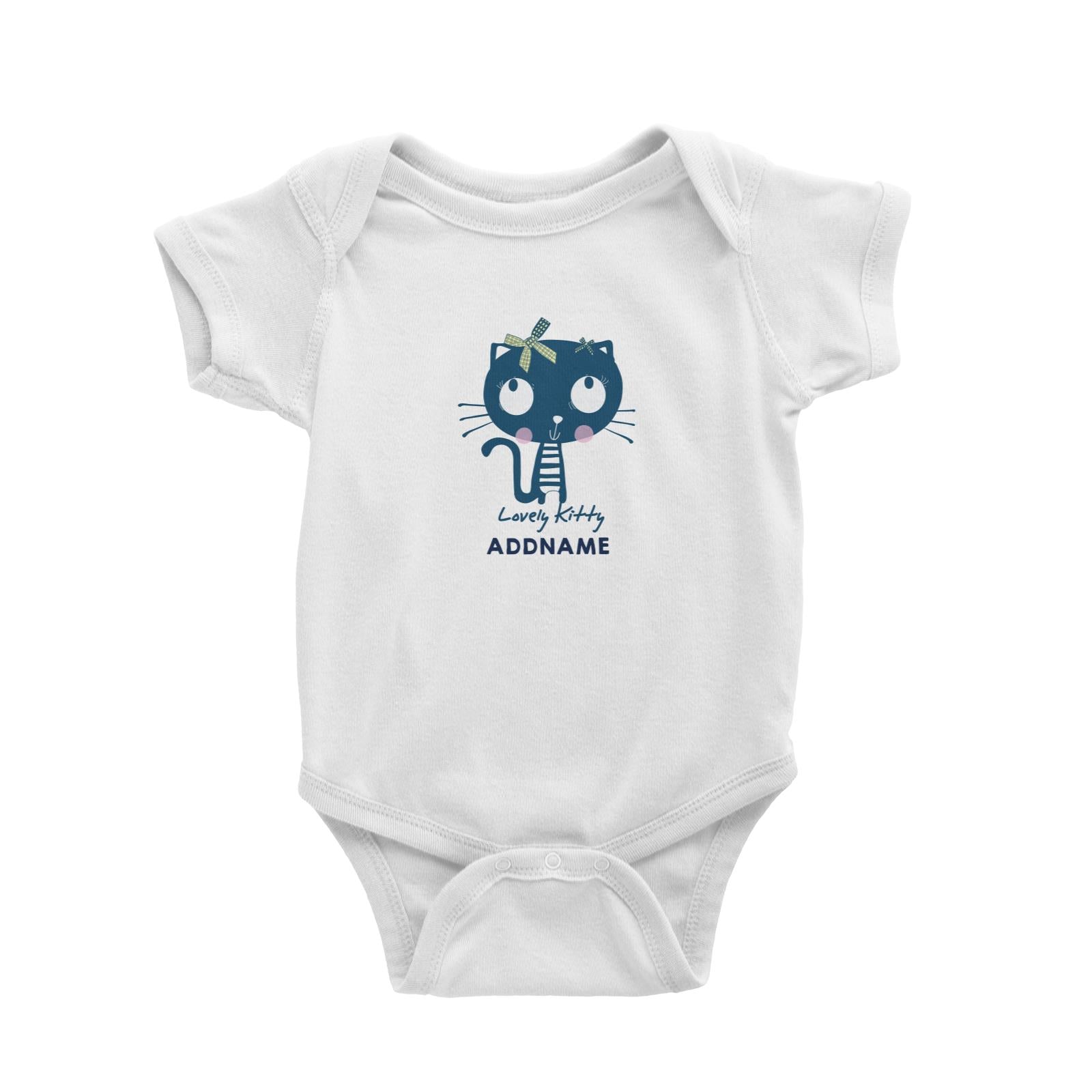 Cool Vibrant Series Lovely Blue Kitty Addname Baby Romper [SALE]