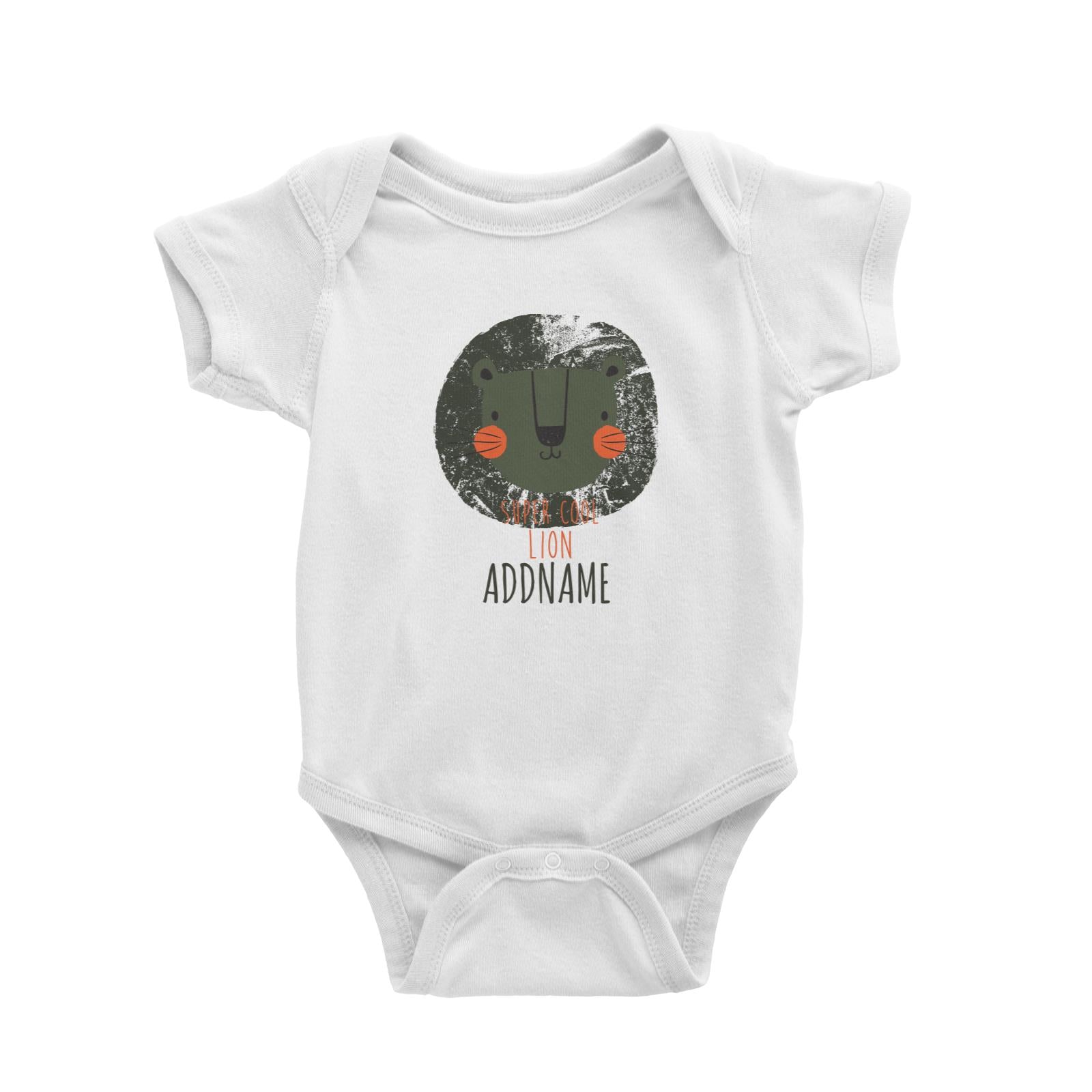 Super Cool Lion Addname Baby Romper