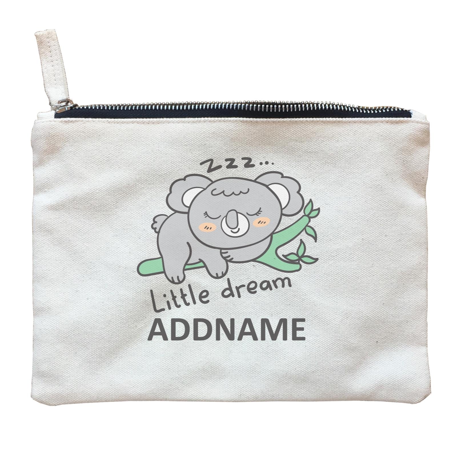 Cool Cute Animals Koala Little Dream Addname Zipper Pouch