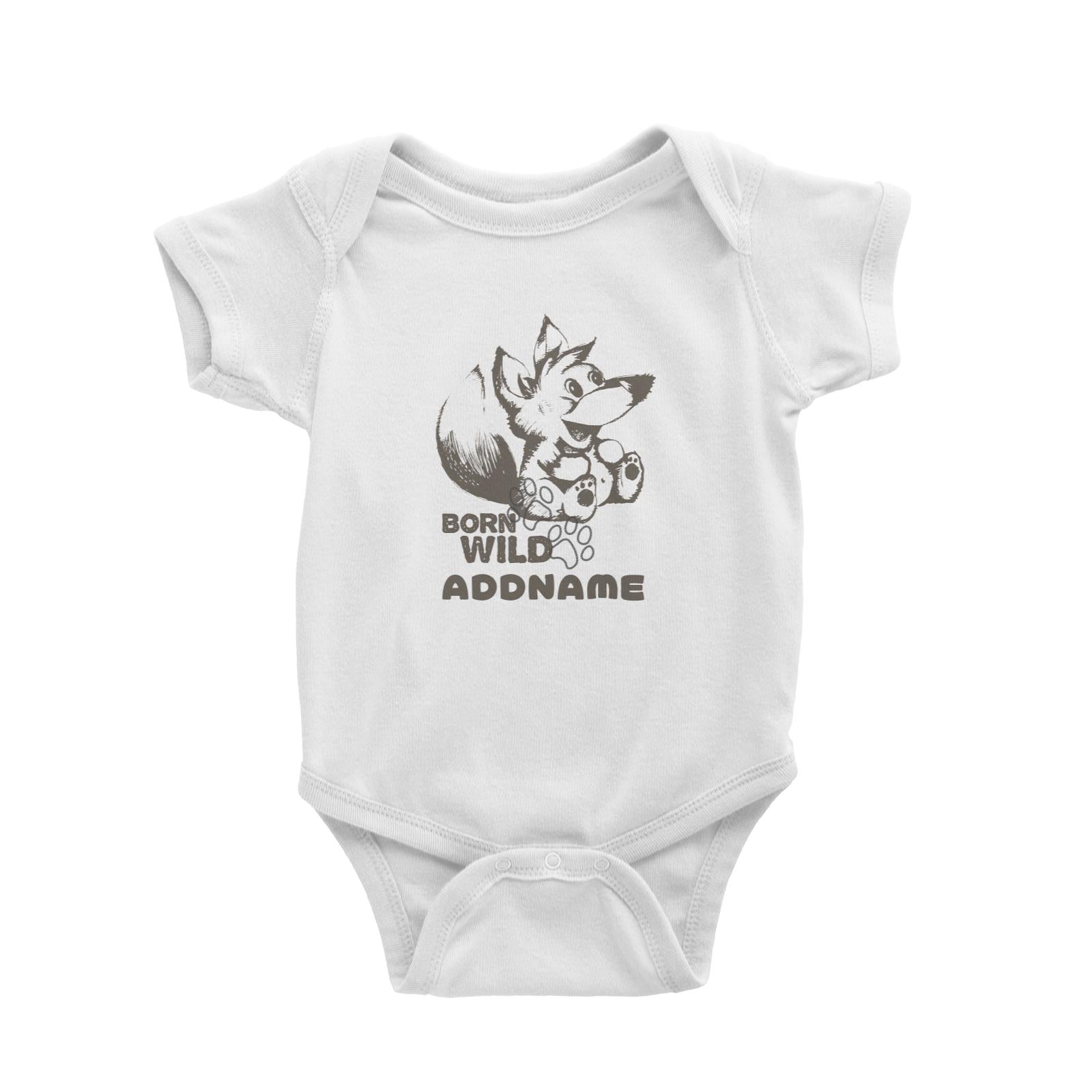 Born Wild Fox Addname Baby Romper