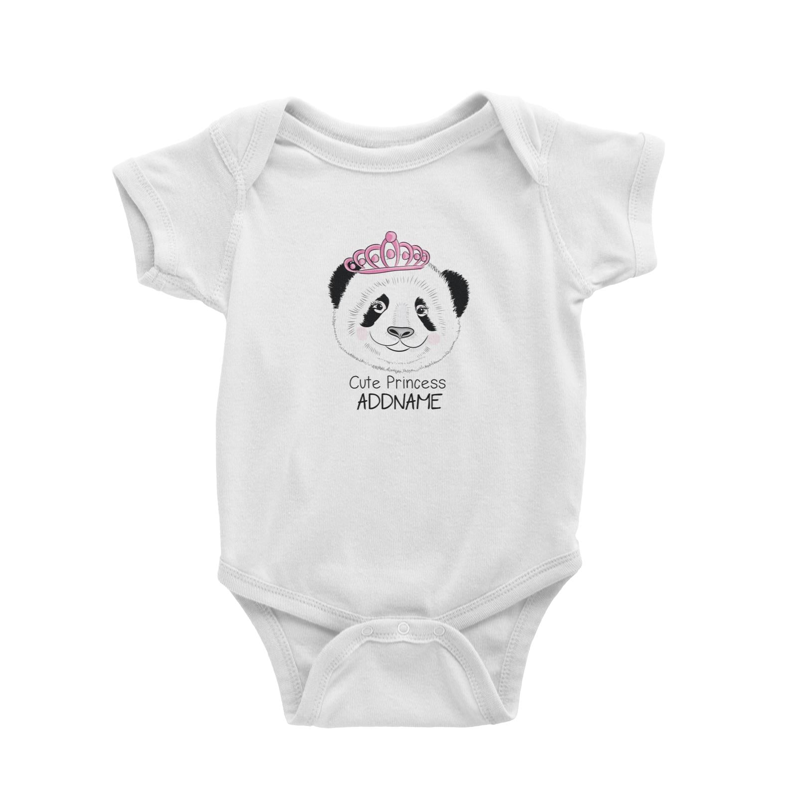 Cool Vibrant Series Cute Princess Panda Addname Baby Romper [SALE]