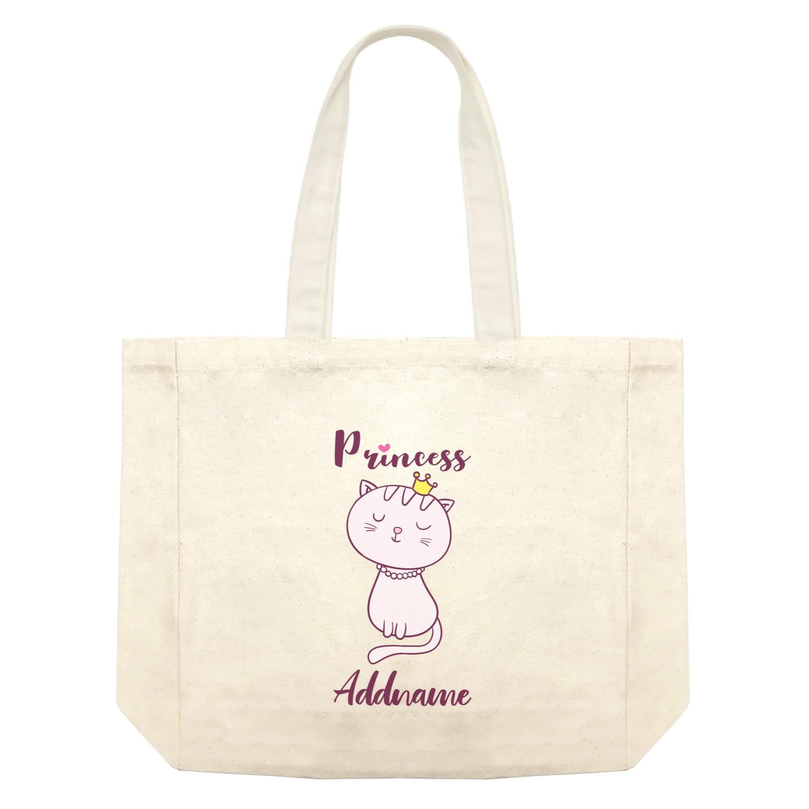 Cool Cute Animals Cats Princess Cat With Crown Addname Shopping Bag