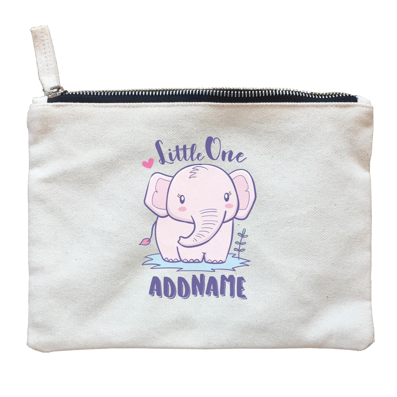 Cool Cute Animals Elephant Little One Addname Zipper Pouch