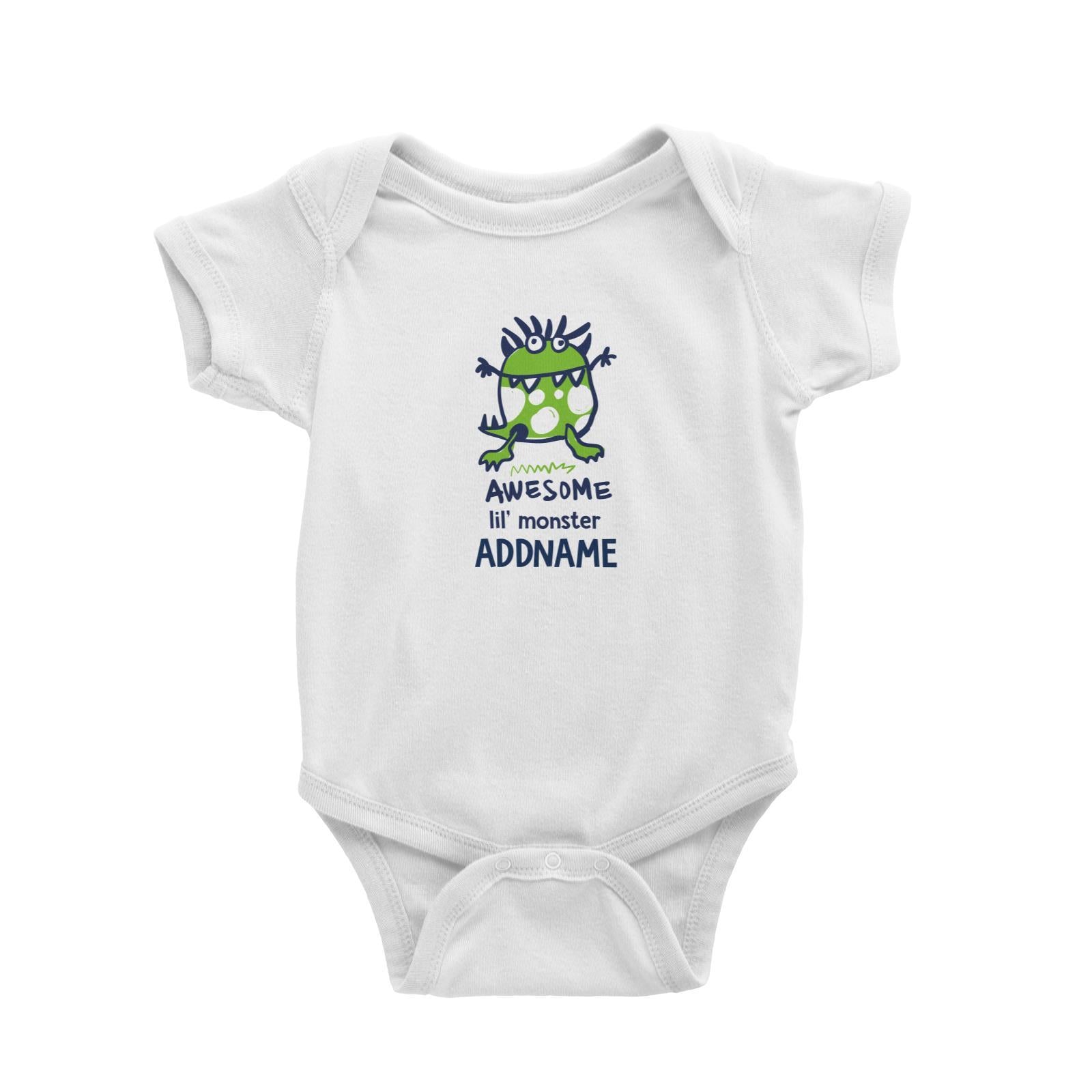 Cool Vibrant Series Awesome Lil' Monster Addname Baby Romper