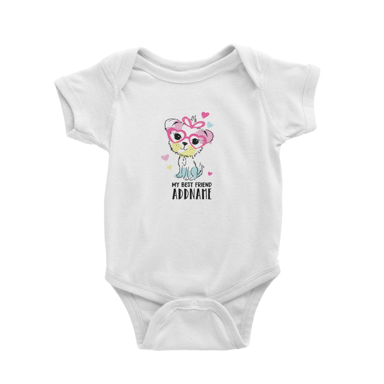 Cool Vibrant Series My Best Friend Addname Baby Romper [SALE]