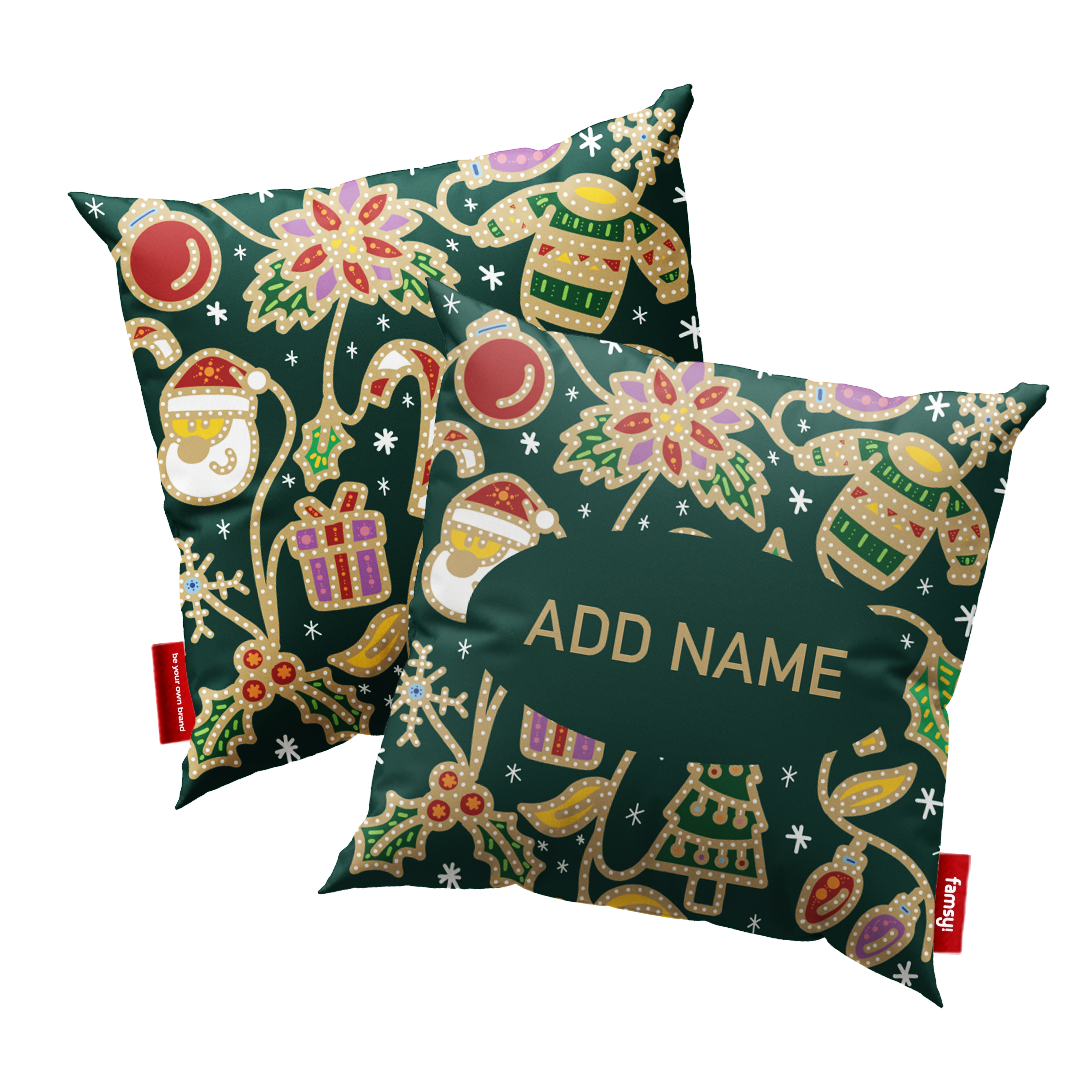 Polly Full Print Pillow - Green