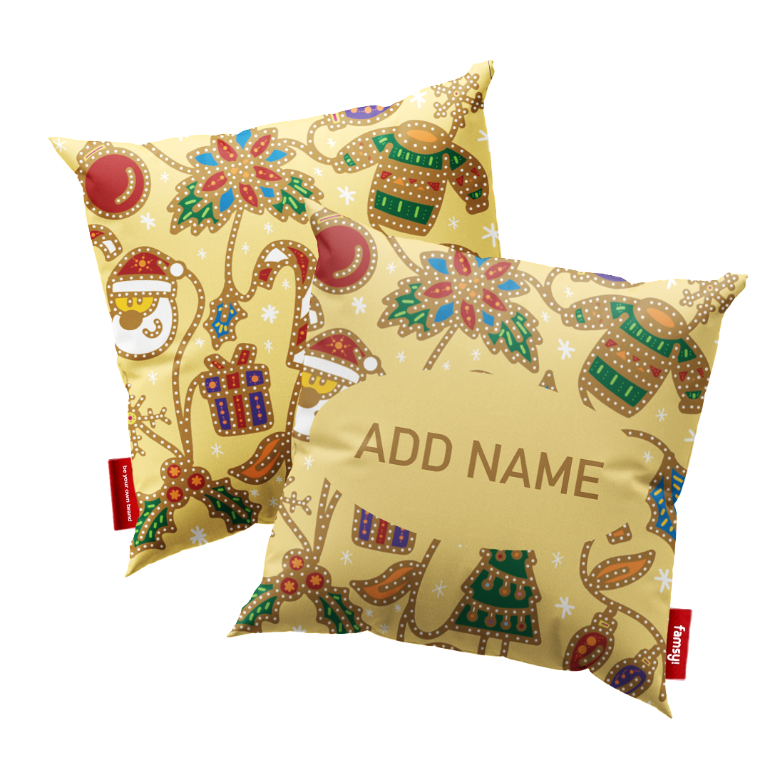 Polly Full Print Pillow - Yellow