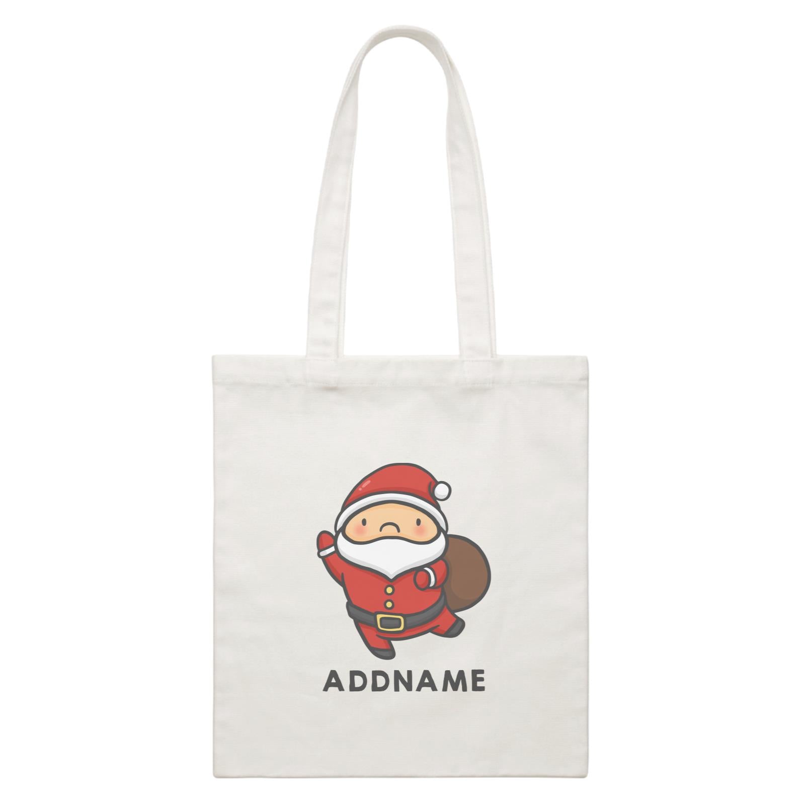 Xmas Cute Santa Claus Addname Accessories Canvas Bag