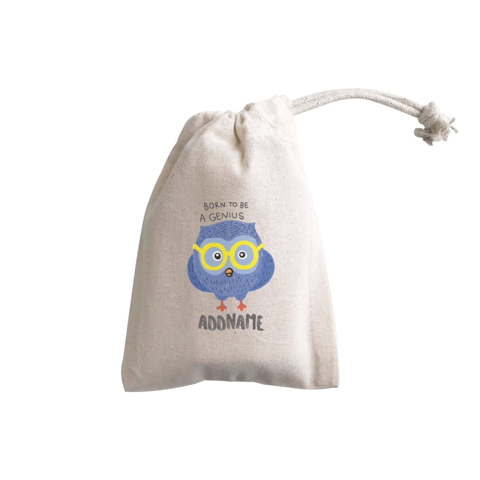 Cool Cute Animals Owl Born To Be A Genius Addname GP Gift Pouch