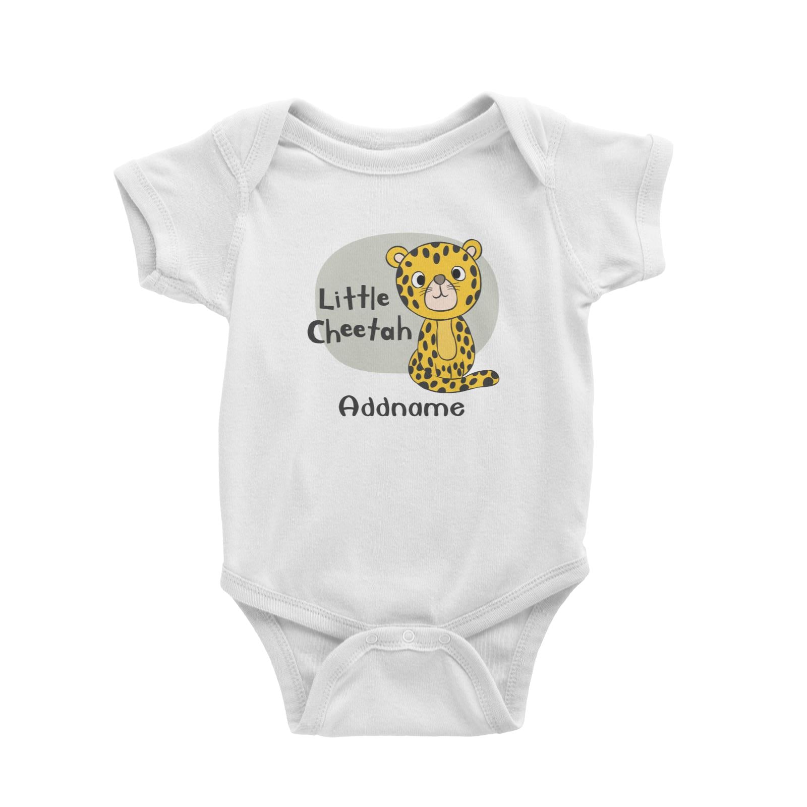 Cool Cute Animals Cheetah Little Cheetah Addname Baby Romper