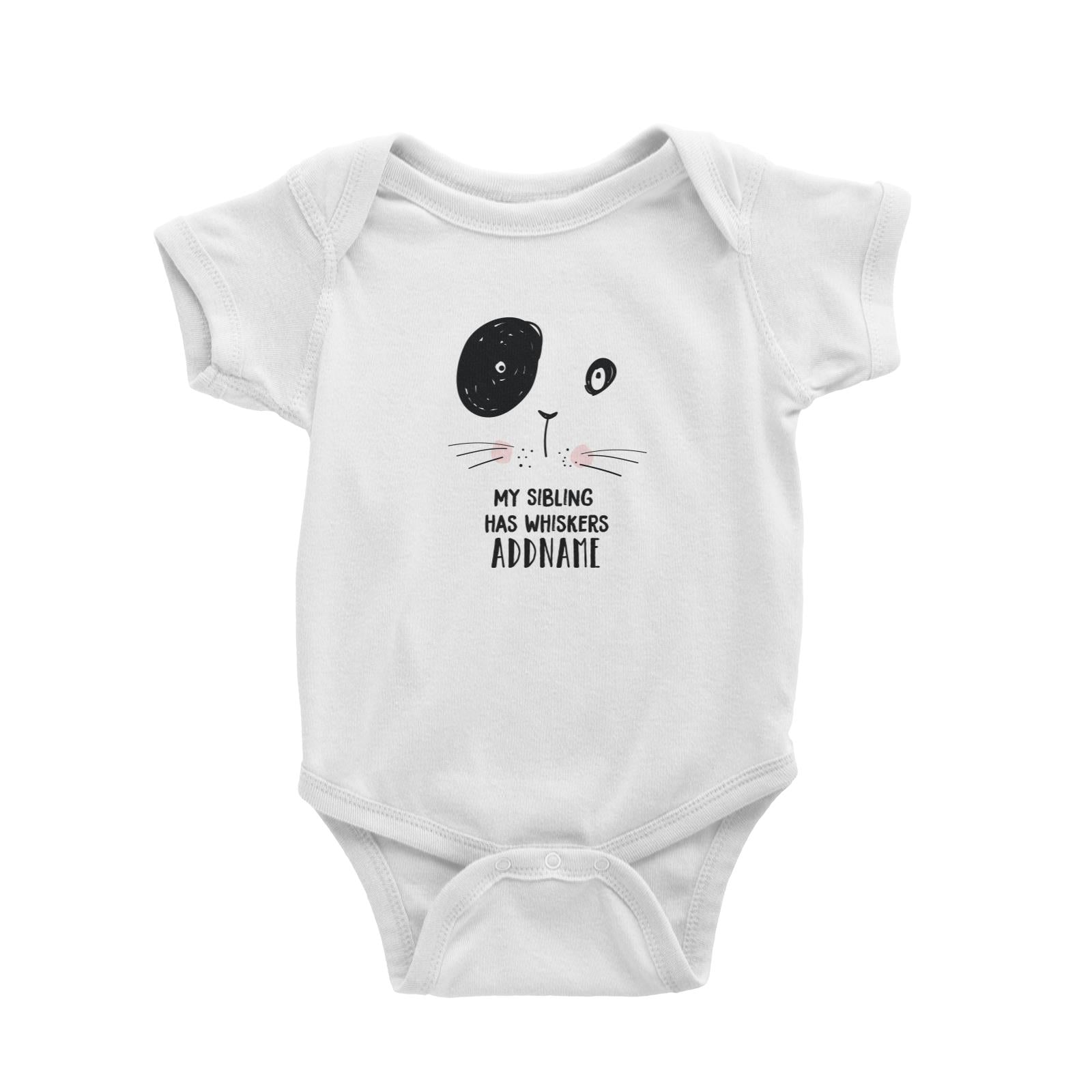 Cool Vibrant Series My Sibling has Whiskers Addname Baby Romper [SALE]