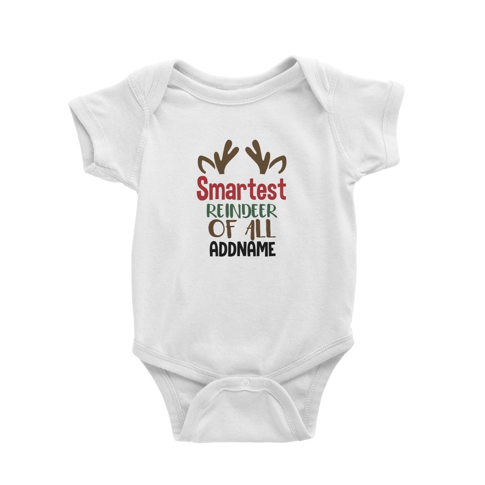 Xmas Smartest Reindeer of All Baby Romper