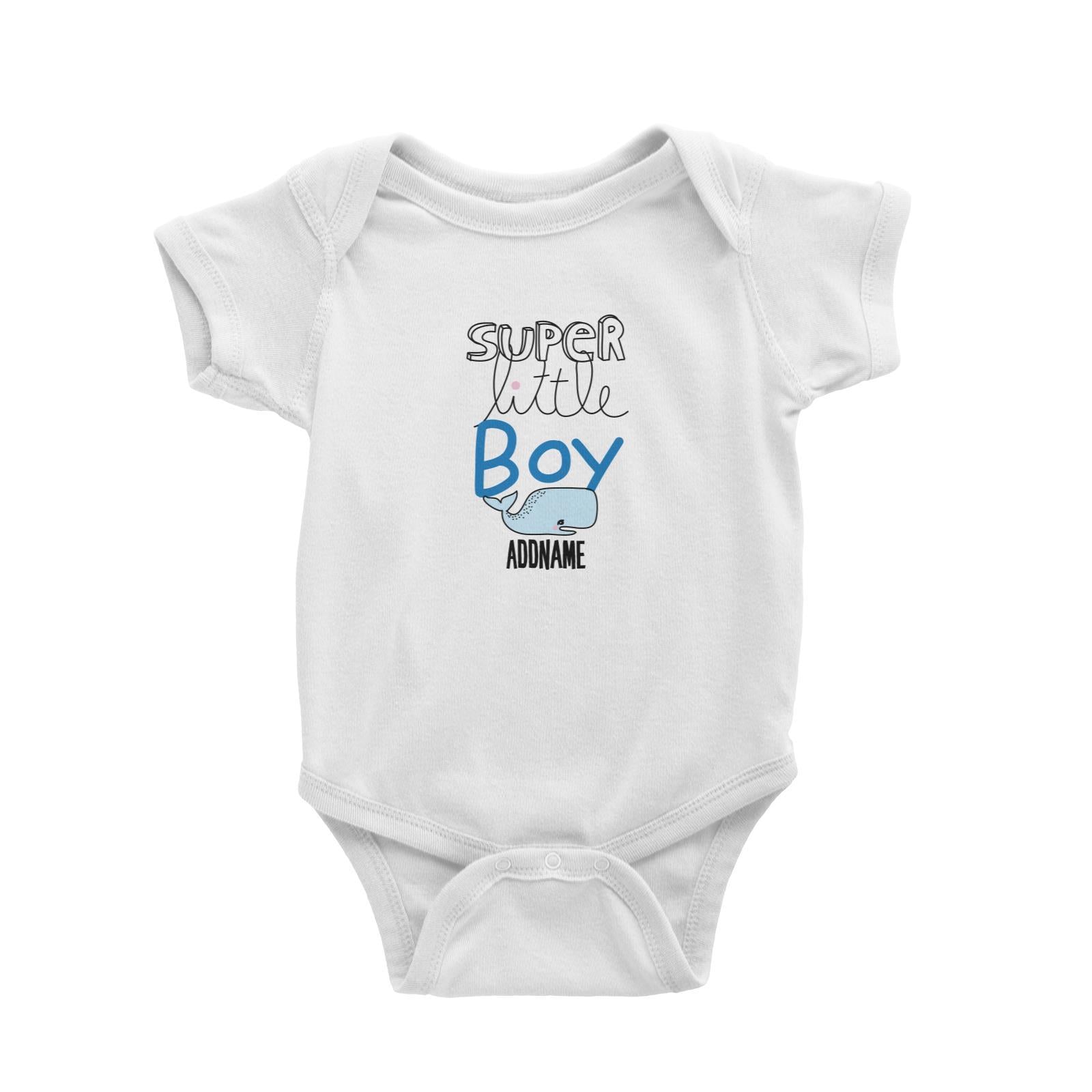 Cool Vibrant Series Super Little Whale Boy Addname Baby Romper