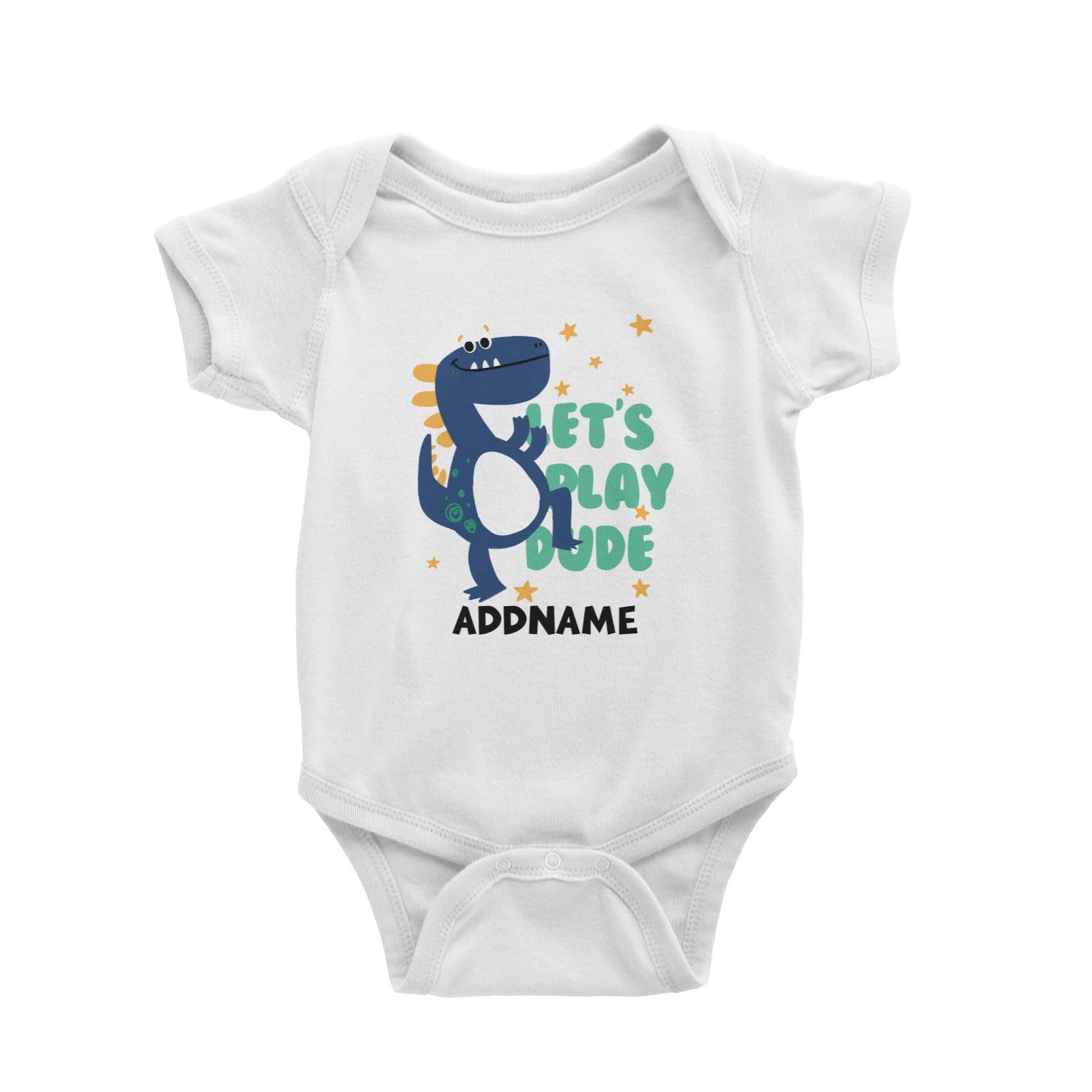 Let's Play Dude Dinosaur Addname Baby Romper