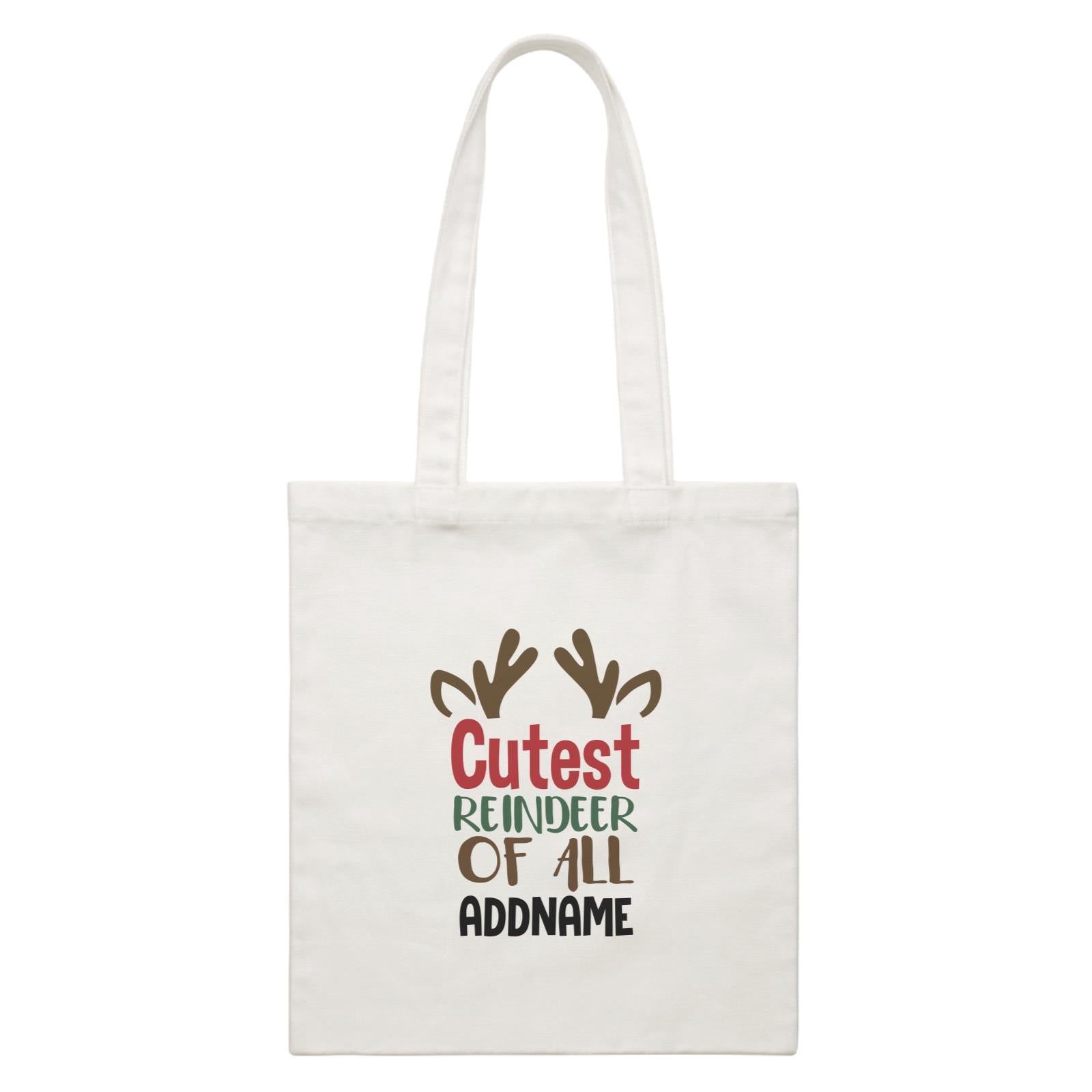 Xmas Cutest Reindeer of All Canvas Bag