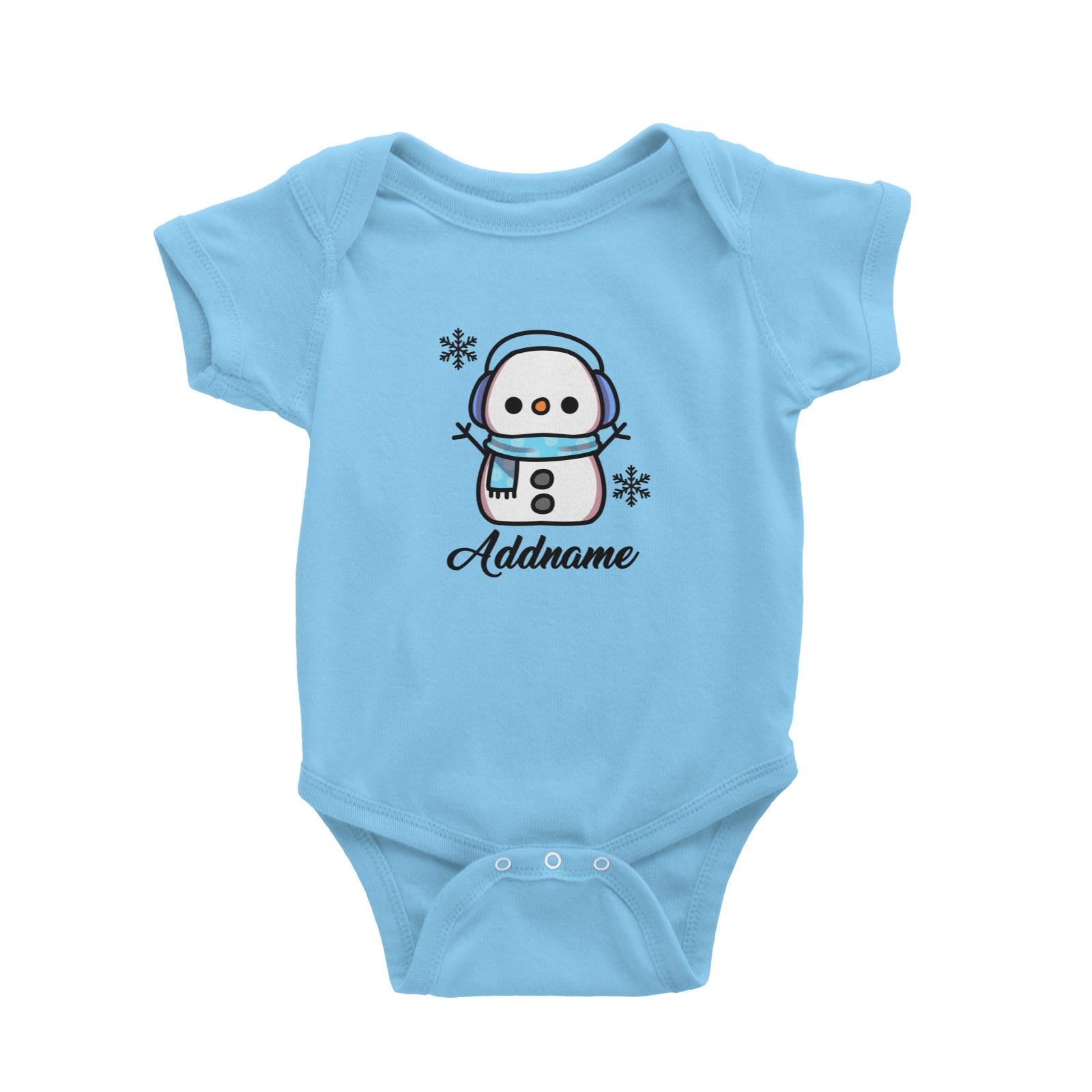 Xmas Little Boy Snowman Baby Romper